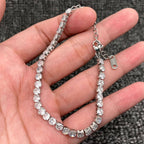 Sparkling Inlay CZ 18K Golden S.Steel Chain Bracelet