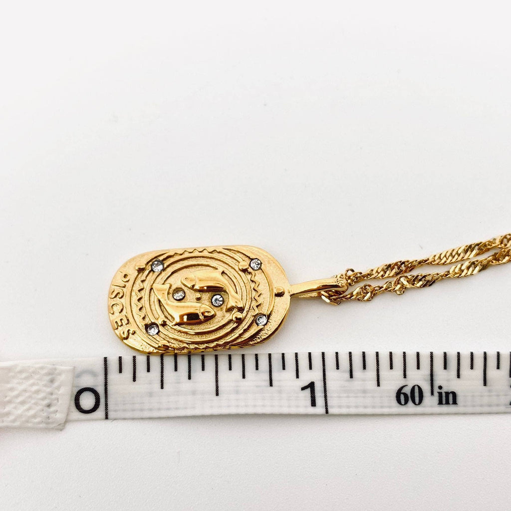 Zodiac Design 18K Gold Plated 12 Constellation Necklace -FGS