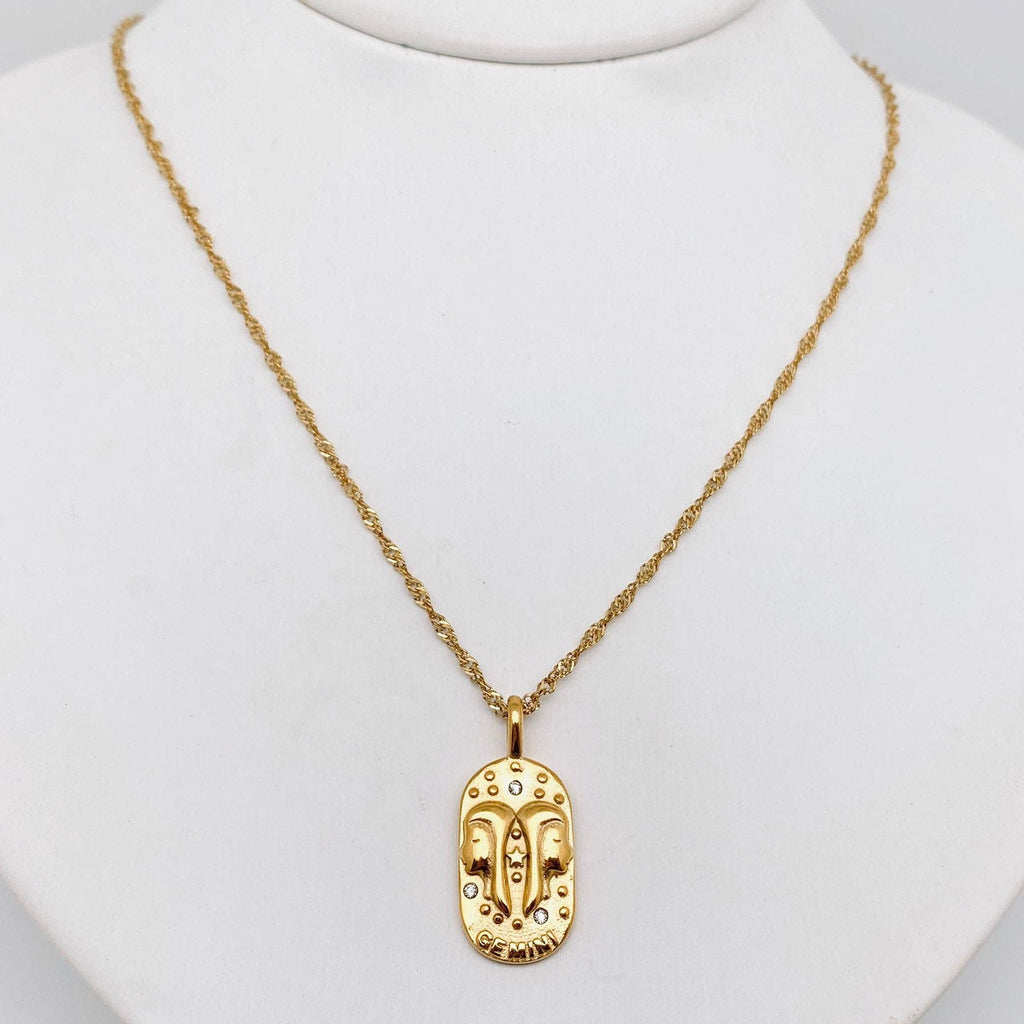 Zodiac Design 18K Gold Plated 12 Constellation Necklace -FGS