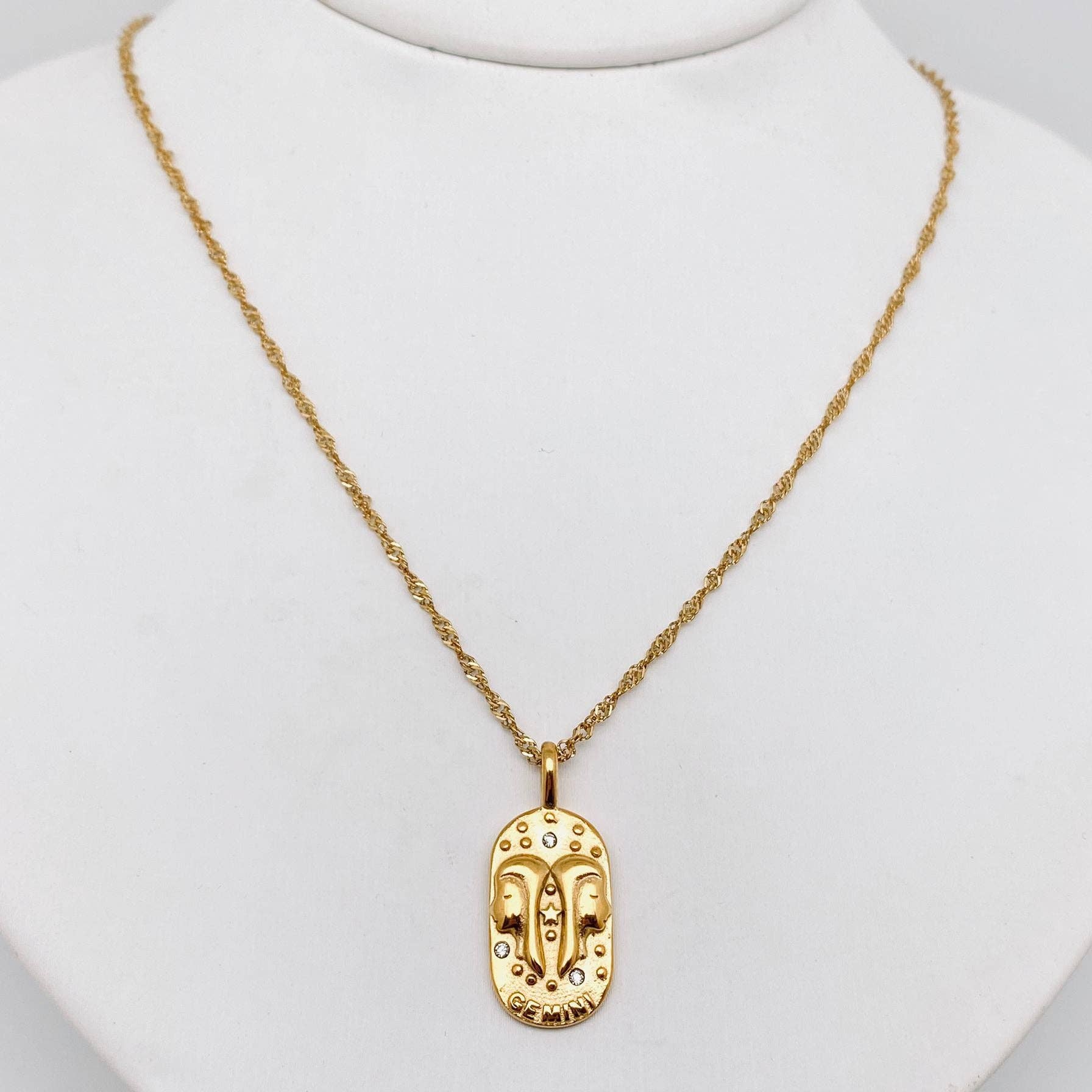 Zodiac Design 18K Gold Plated 12 Constellation Necklace -FGS