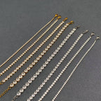 Sparkling Inlay CZ 18K Golden S.Steel Chain Bracelet