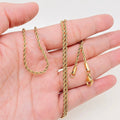 Twists Shape 18K Gold-plated Stainless Steel Chain - MJ/FGS