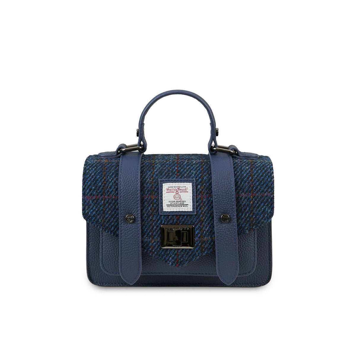 The Leather Medium Satchel - Islander Check