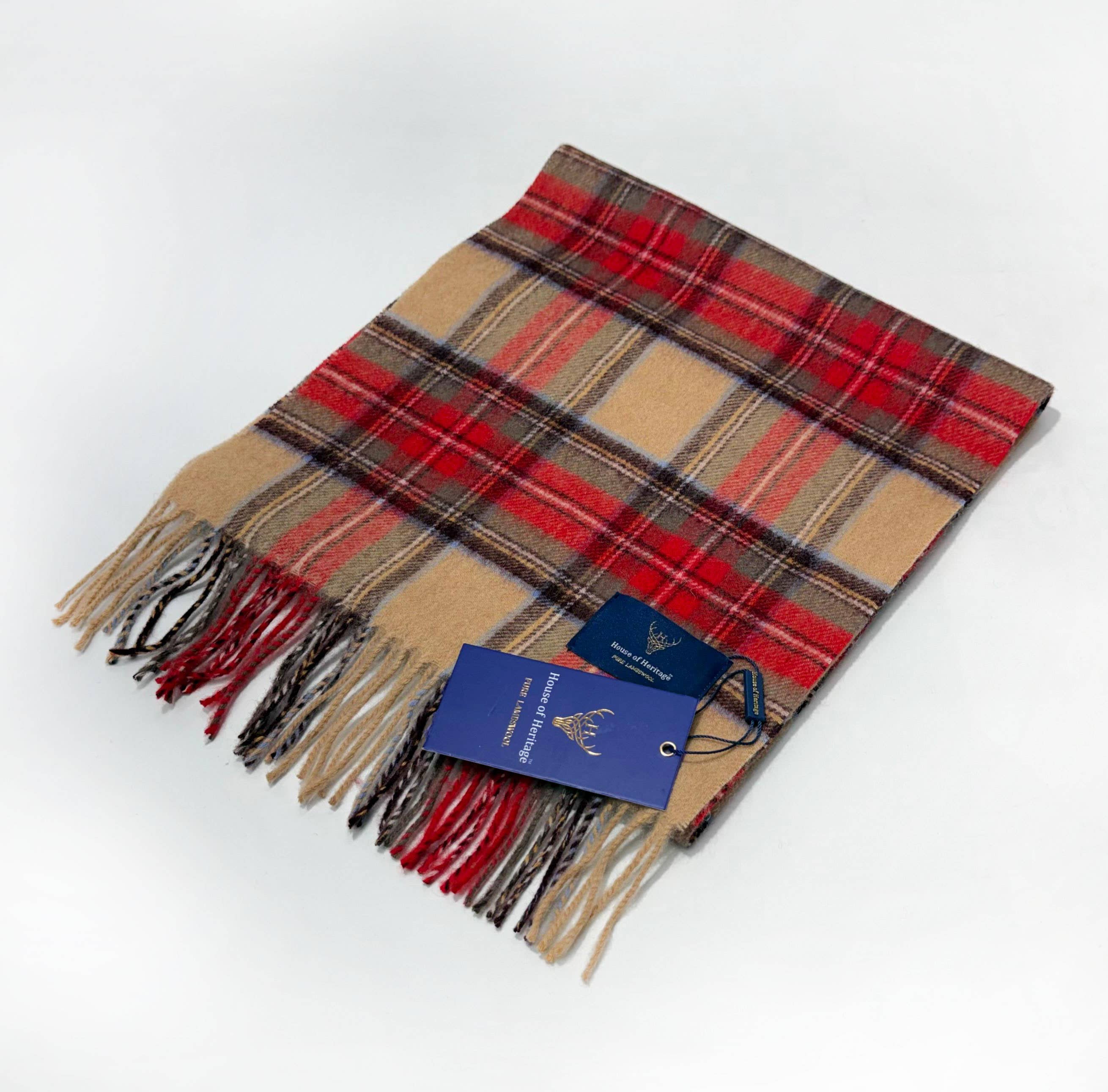 Stewart Clan Antique Dress - 100% Lambswool Scarf