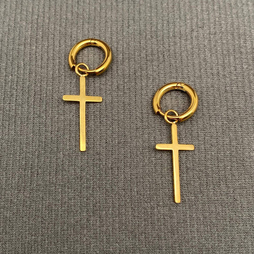 18K Gold Plated S.Steel Huggie Earrings - FGS
