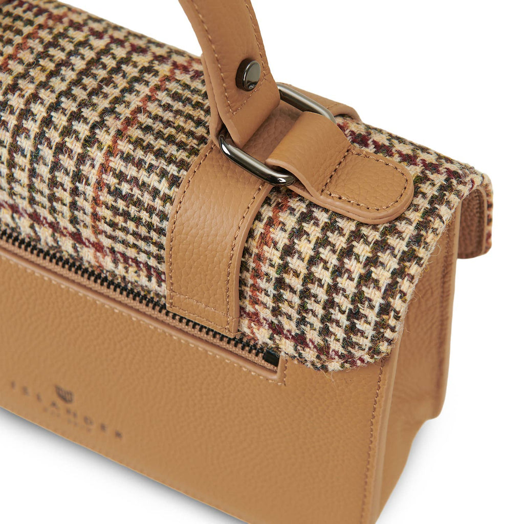The Leather Medium Satchel - Islander Check