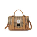 The Leather Medium Satchel - Islander Check