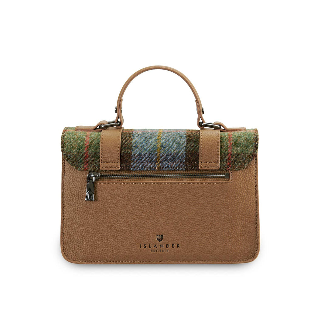 The Leather Medium Satchel - Islander Check