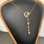 Sun Star 18K Gold Plated Stainless Steel Necklace - FGS/MS