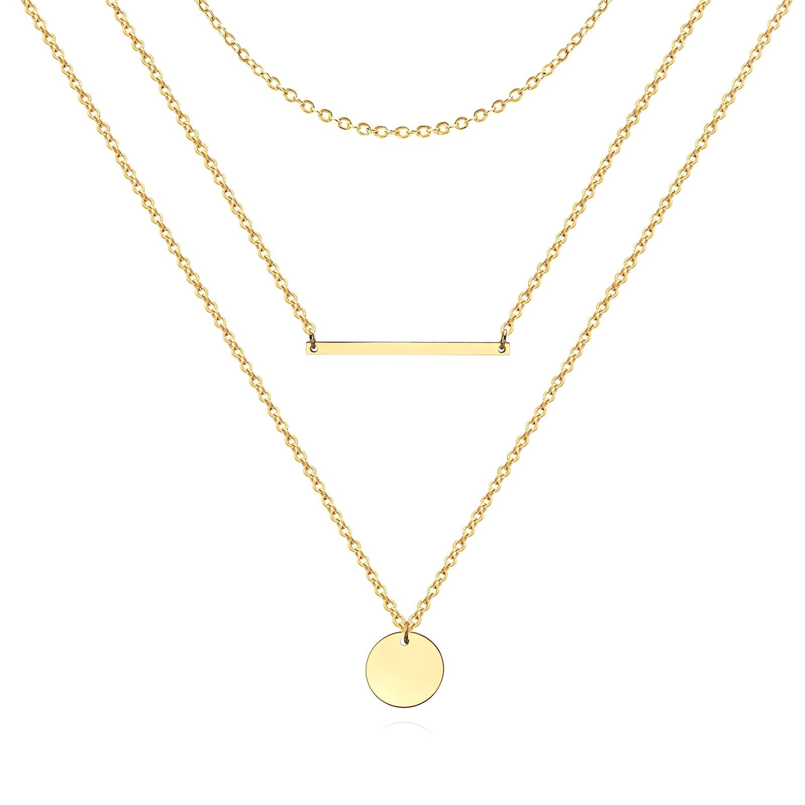 Glozzo Bar And Circle Necklace