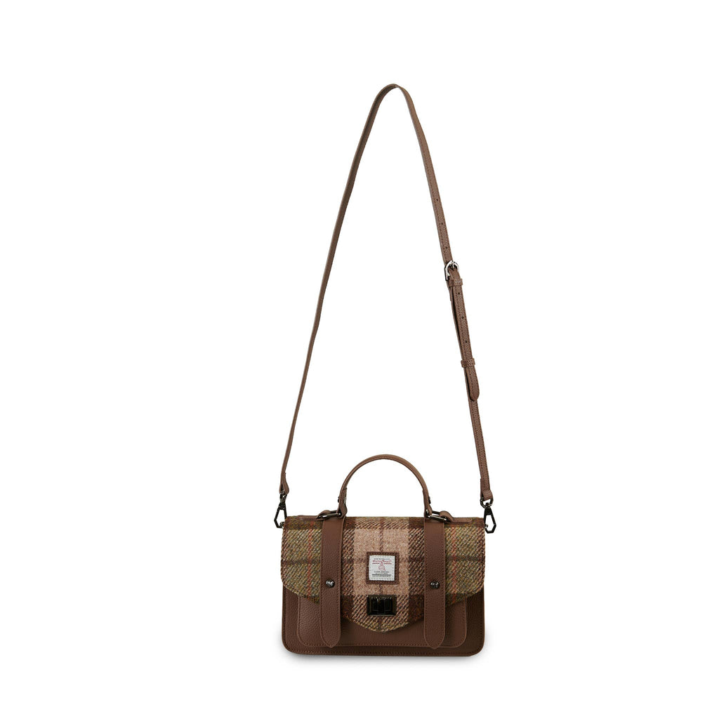 The Leather Medium Satchel - Islander Check