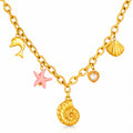 Glozzo Seashell Necklace With Pink Starfish