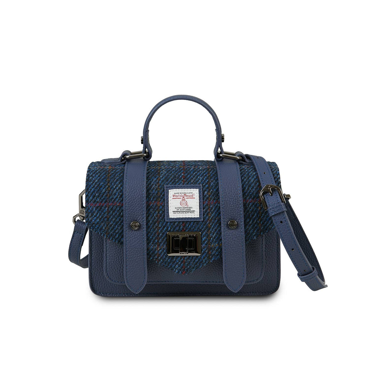 The Leather Medium Satchel - Islander Check