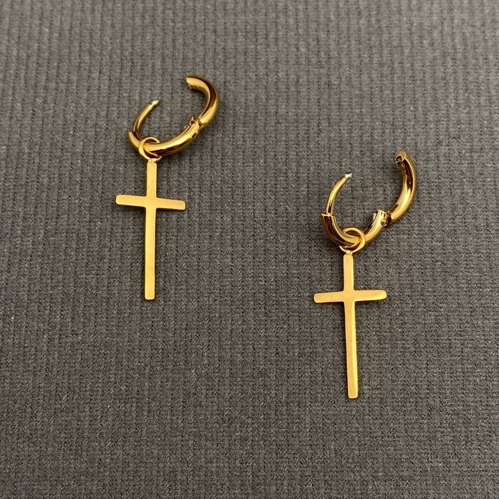 18K Gold Plated S.Steel Huggie Earrings - FGS
