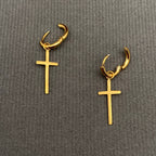 18K Gold Plated S.Steel Huggie Earrings - FGS