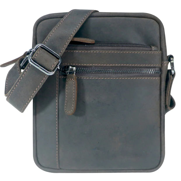 Leather Box Bag - Brown by Cenzoni Fashions