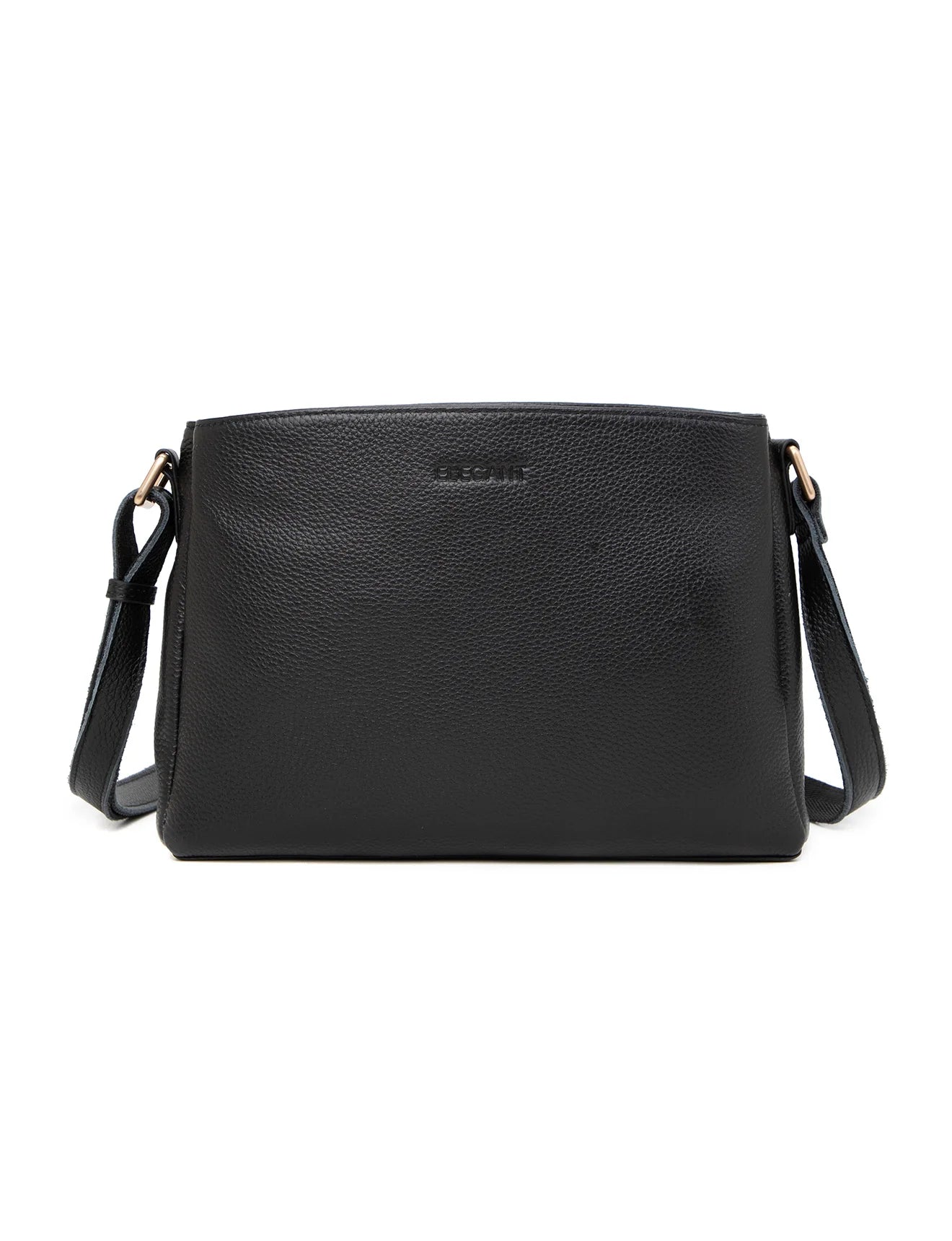Serenade Leather Hunter Triple Compartment Leather Xbody Bag leather handbag
