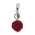 Islander floral rose keyring in Fuchsia Tartan