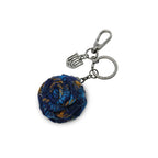 Islander floral rose keyring in Navy