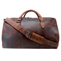 Large Leather Duffle Bag - Brown by Cenzoni Fashions