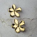 Fay & Co Koa Gold Flower Stud Earrings