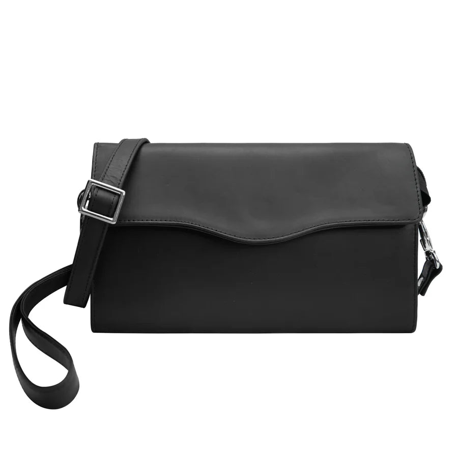 Oil Pull-Up Crossbody Bag - Brown