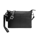Small Oil Pull-Up Crossbody Bag - Black
