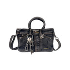 Vera May Sparks Leather Handbag vegan handbag by Vera May in Black