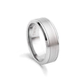 Blaze Infinity tungsten men’s matte and polished wide ring by DPI
