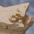 Zahra Zirconia Huggie Earrings ladies jewellery by FAYA & CO