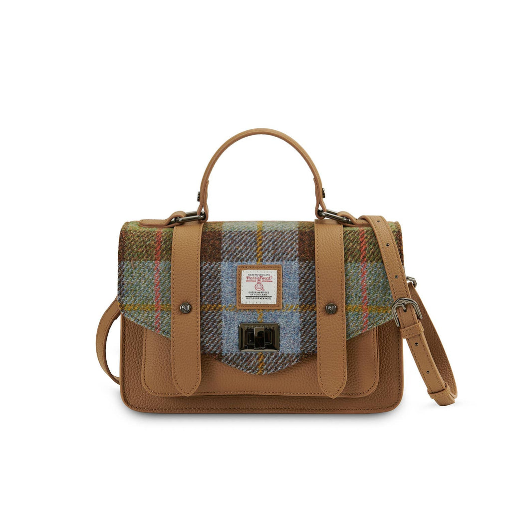 The Leather Medium Satchel - Islander Check