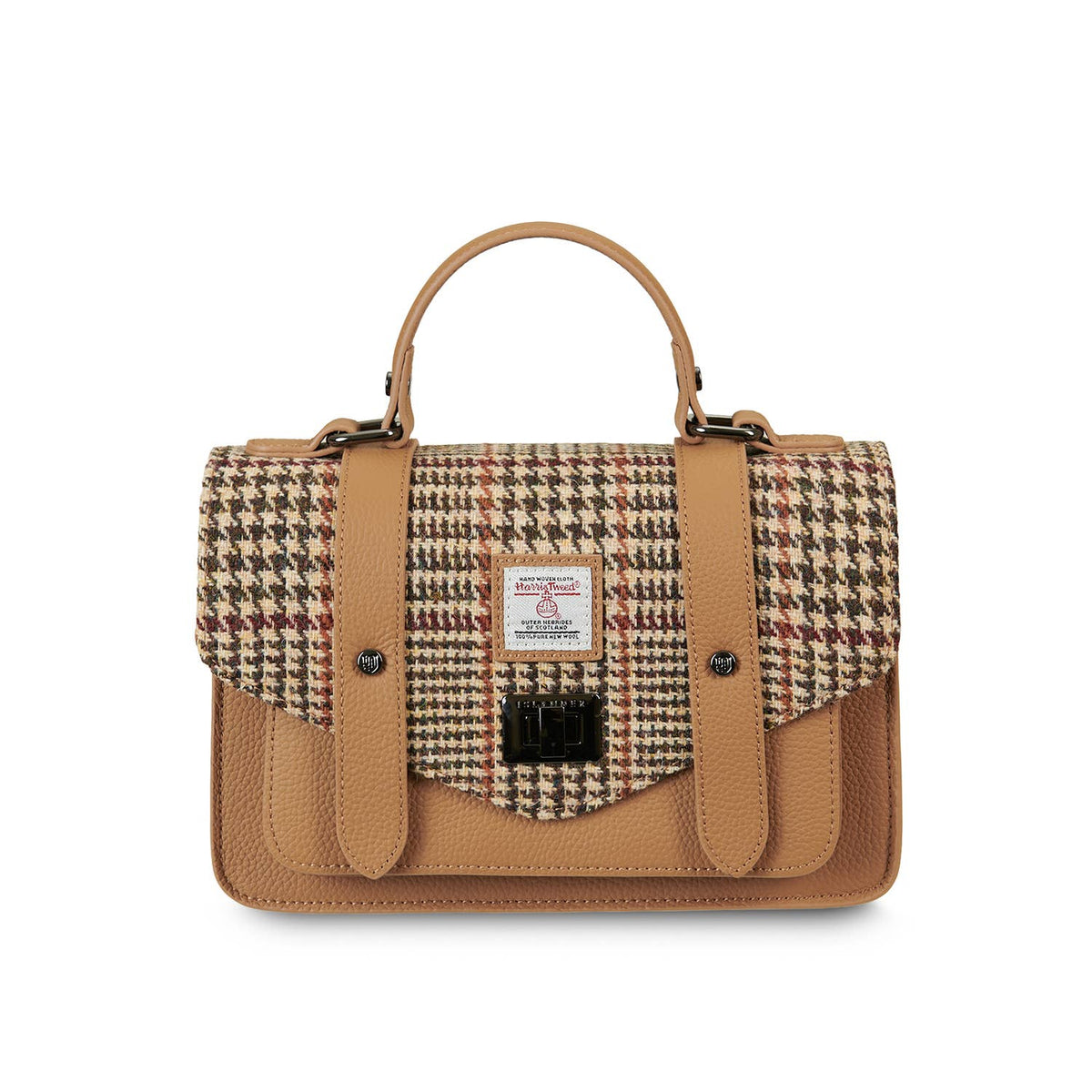 The Leather Medium Satchel - Islander Check