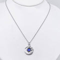 Fantastical Crystal Star Moon Pendant Necklace - MS