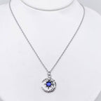 Fantastical Crystal Star Moon Pendant Necklace - MS
