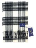 Stewart Clan Dress Grey Tartan - 100% Lambswool Scarf