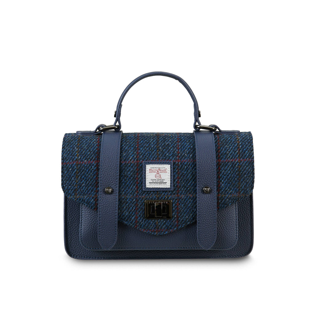 The Leather Medium Satchel - Islander Check