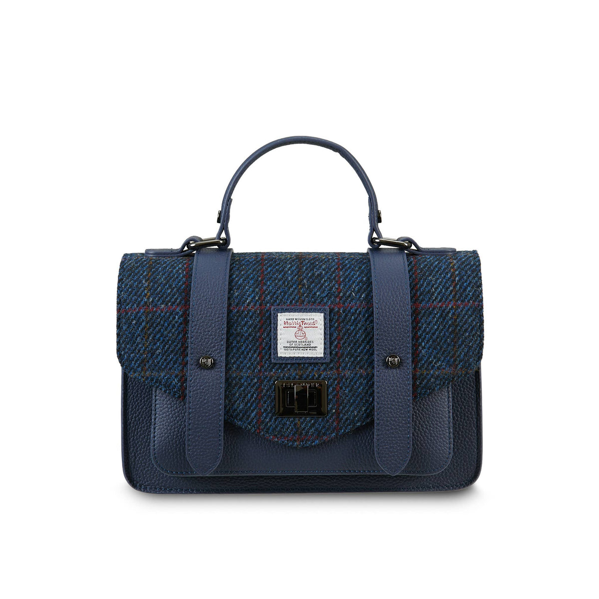 The Leather Medium Satchel - Islander Check