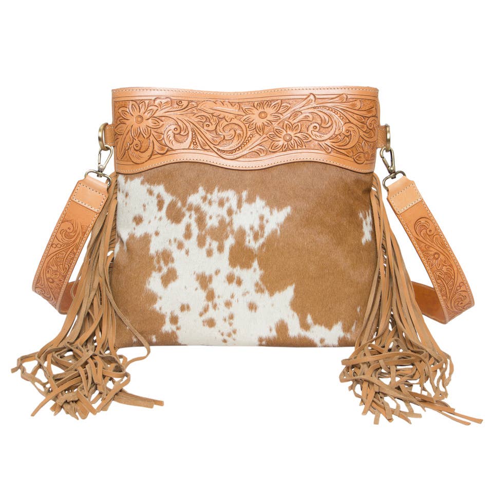 Tooling Leather Medium Sling Cowhide Bag – AB13 – Pasto