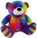 Rainbow 60cm bear jelly plush toy by Elka Australia