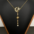Sun Star 18K Gold Plated Stainless Steel Necklace - FGS/MS