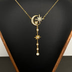Sun Star 18K Gold Plated Stainless Steel Necklace - FGS/MS