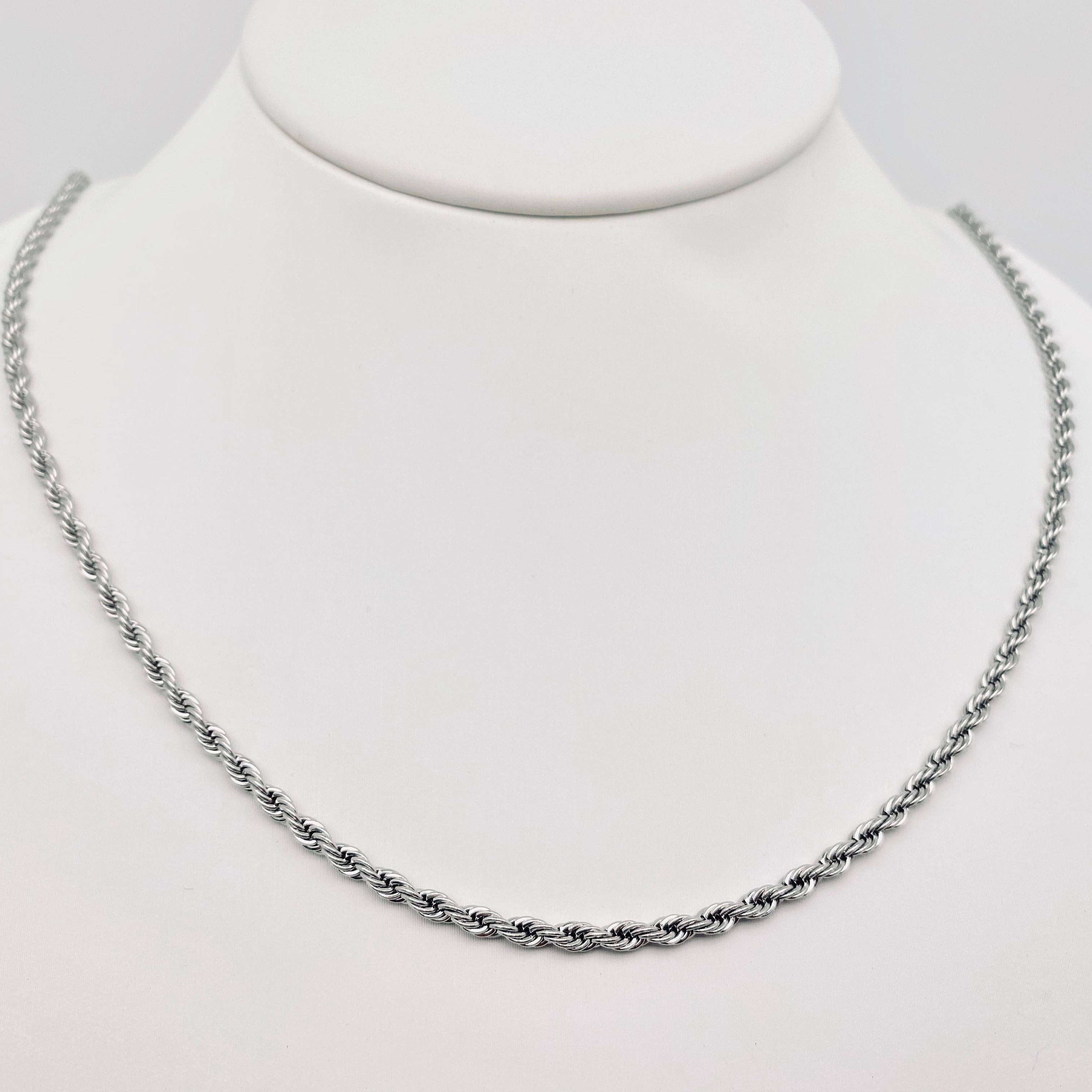 Stainless Steel Twist Chain Necklace - MJ/MNP