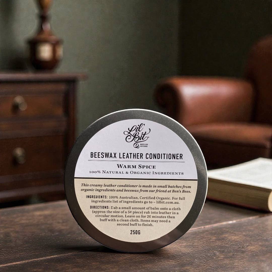 Warm Spice Beeswax Leather/Wood Conditioner 250g - Organic