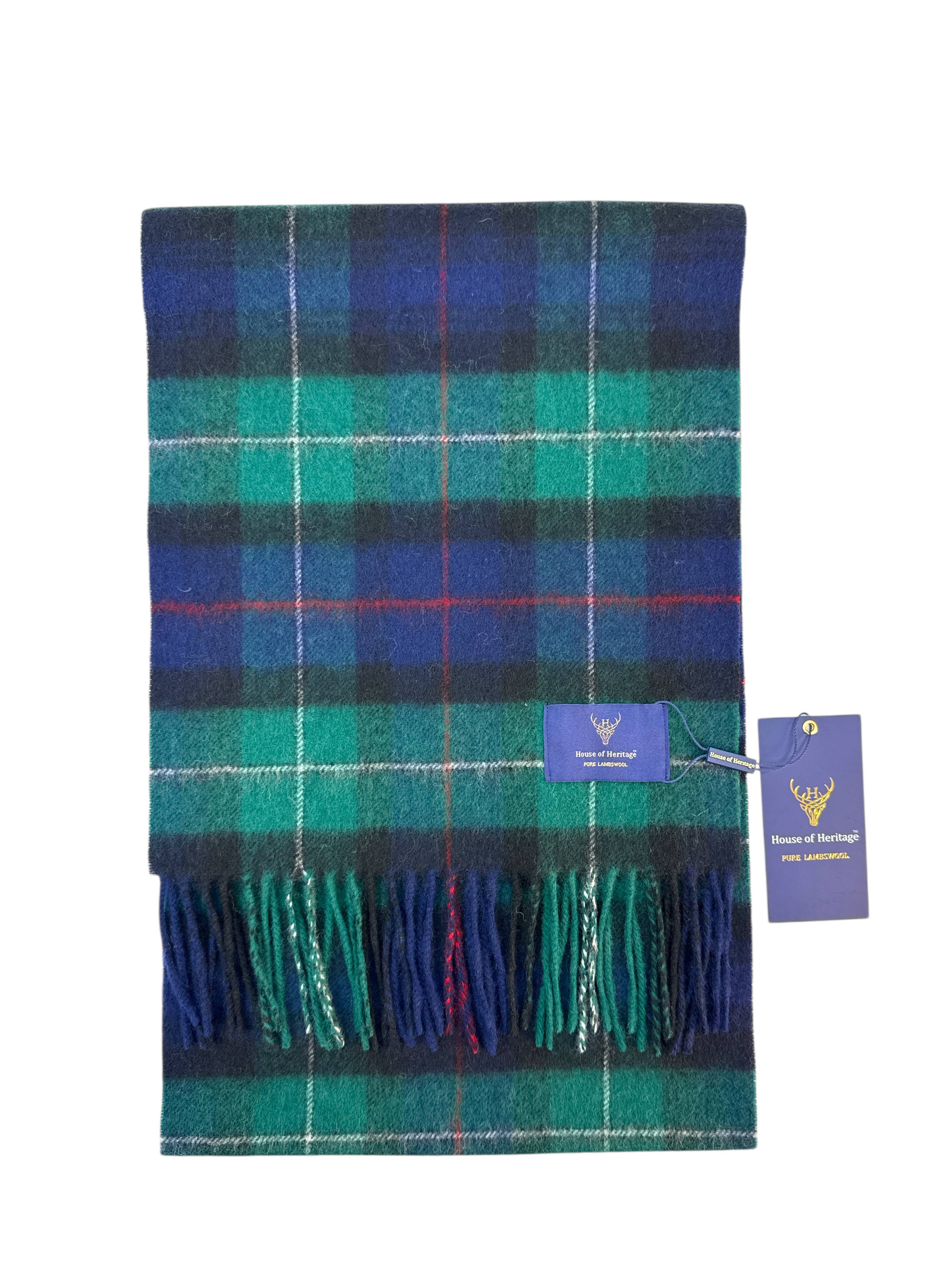 Hamilton Clan Tartan - 100% Lambswool Scarf