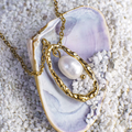 Deyanira Textured Oval Pearl Necklace ladies jewellery by FAYA & CO