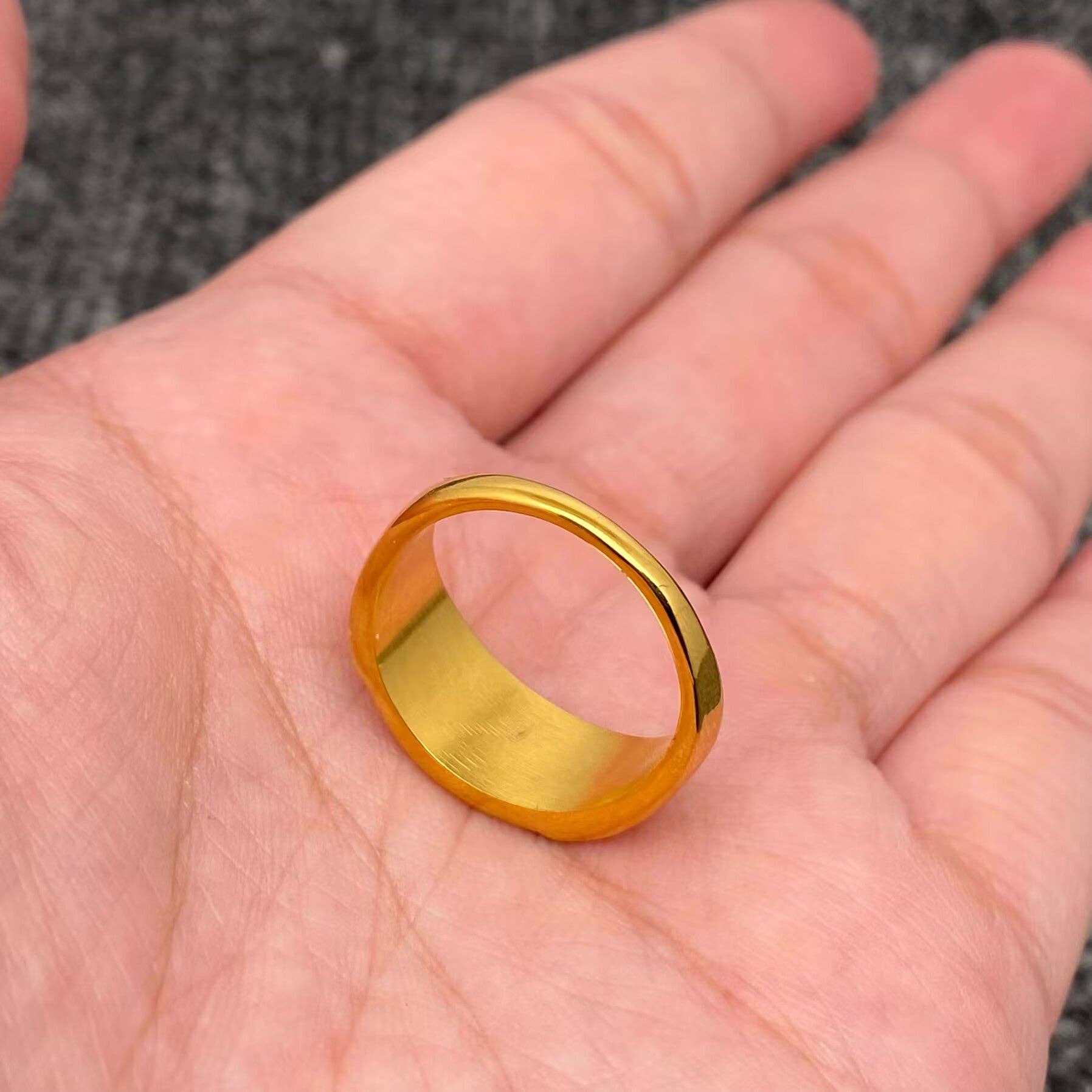 5 Opal 18K Gold Plated Stainless Steel Ring - FGS