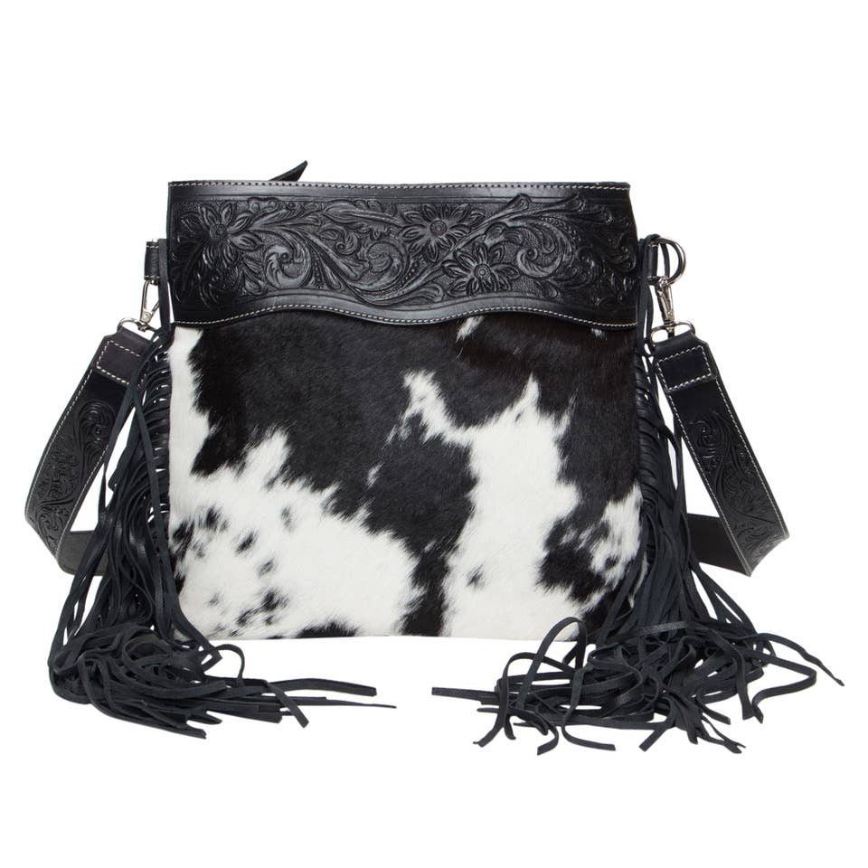 Tooling Leather Medium Sling Cowhide Bag – AB13 – Pasto
