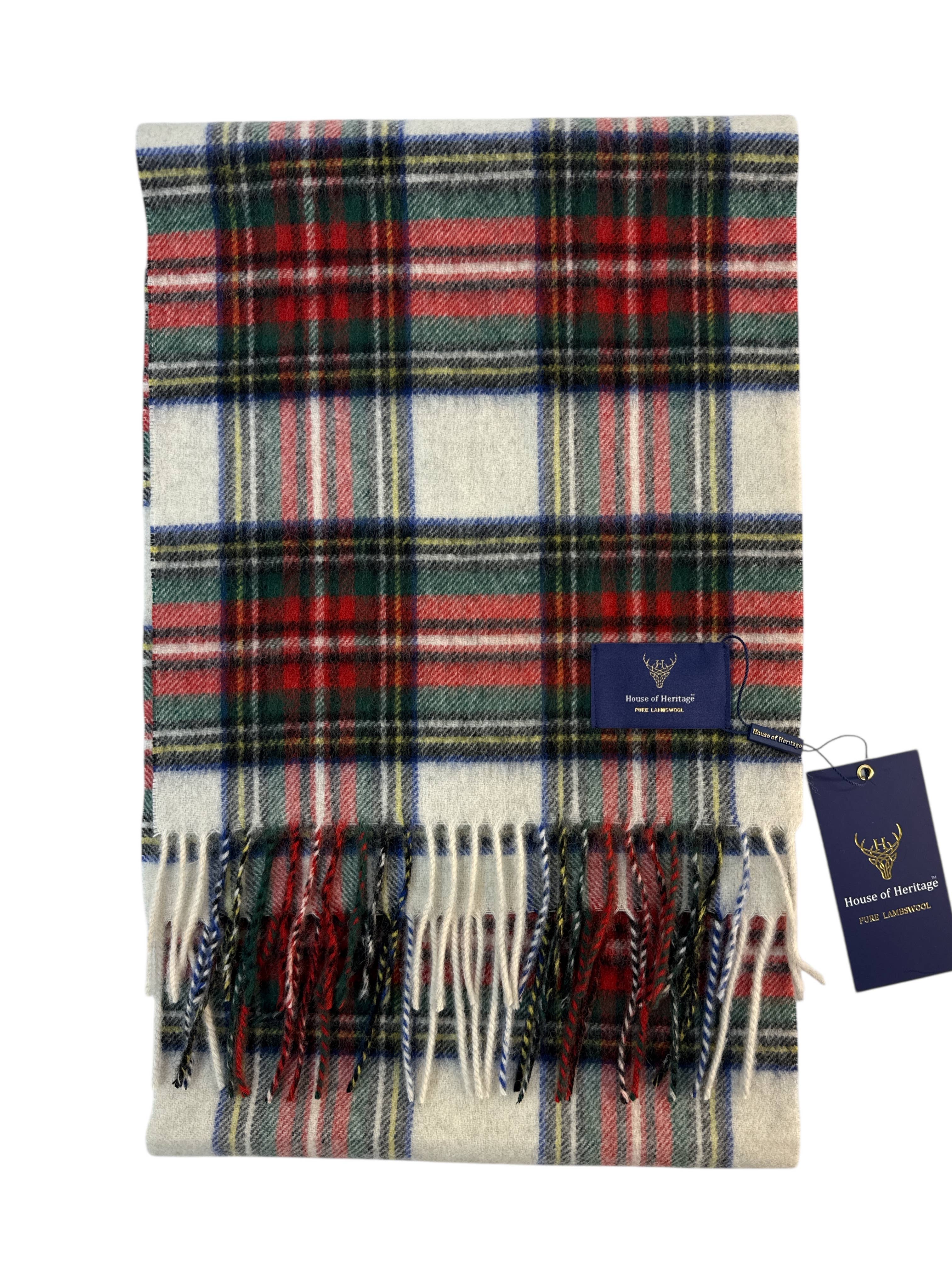 Stewart Clan Dress Tartan - 100% Lambswool Scarf