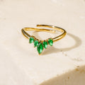 Eleni Emerald Gold Ring ladies jewellery by FAYA & CO