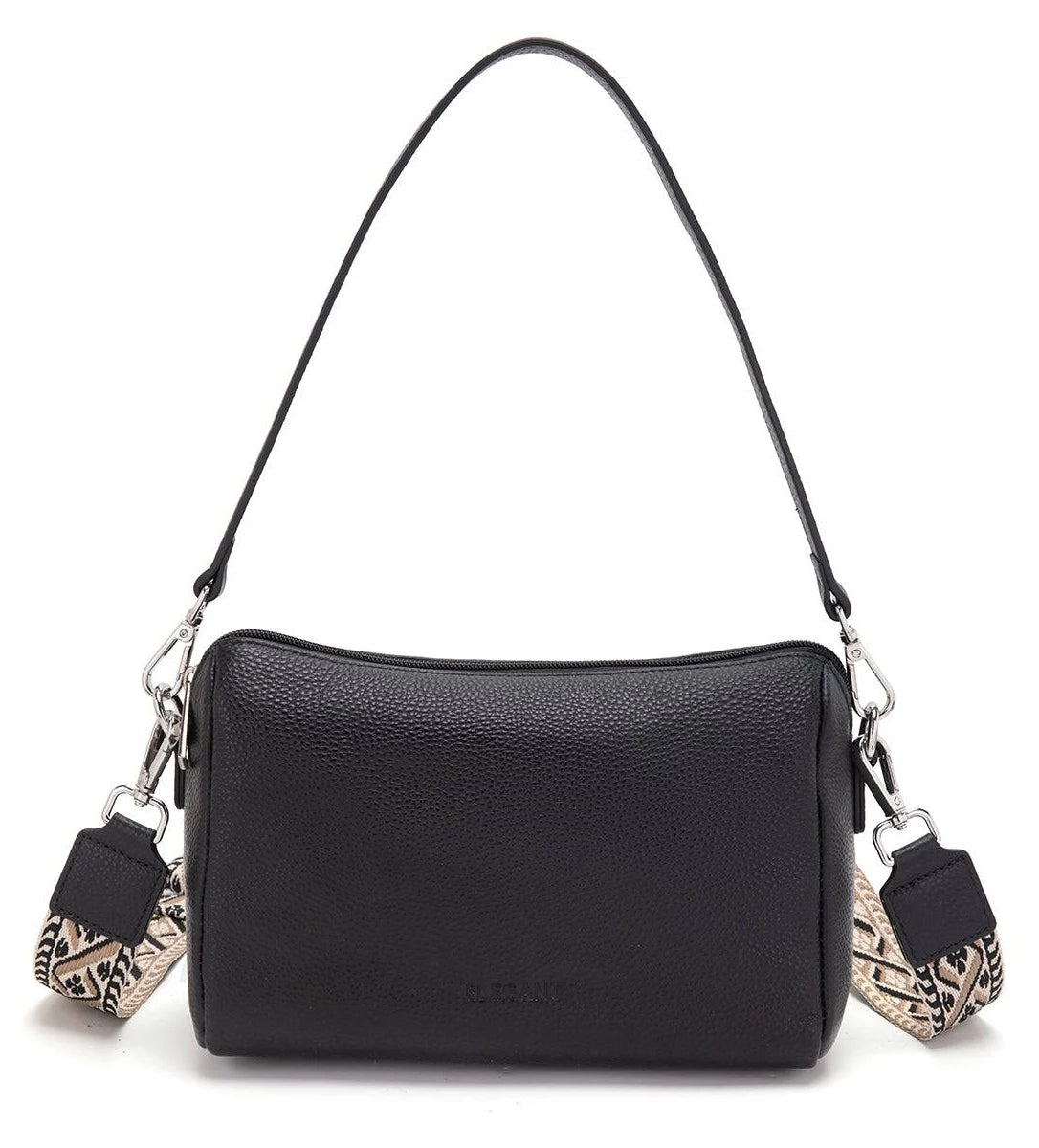 Serenade Leather Ella Leather XBody Bag leather handbag in Black
